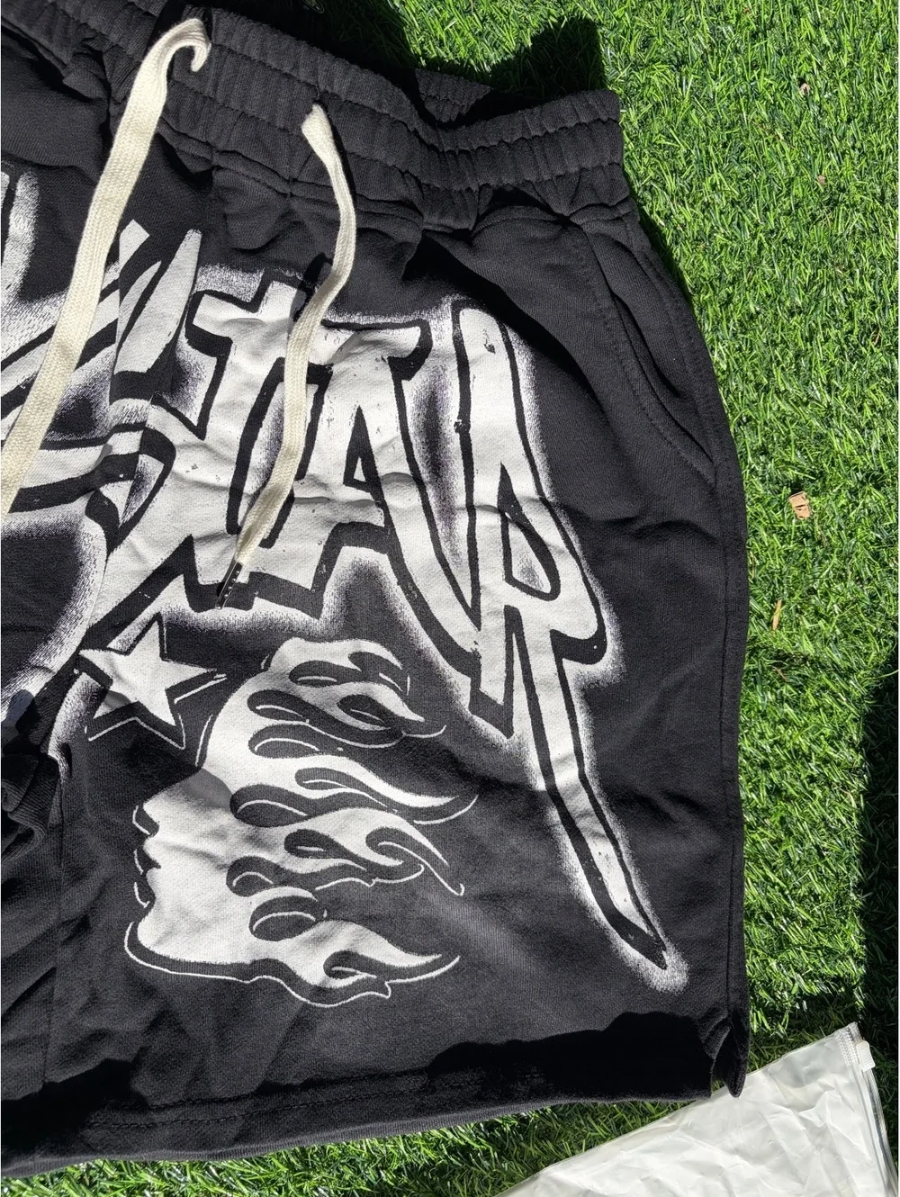 Black And White HellStar Shorts